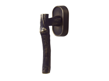 TRONCO - Bronze window handle on rose by GIARA ART DESIGN-BRONZE - view 2